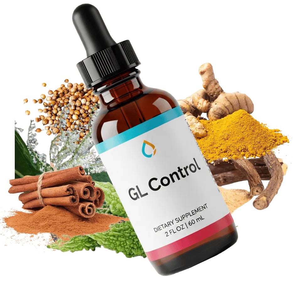 GL Control liquid blood sugar tincture bottle with six botanical extracts