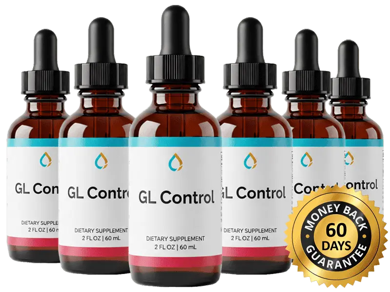 GL Control six bottle bundle with 60-day money back guarantee seal